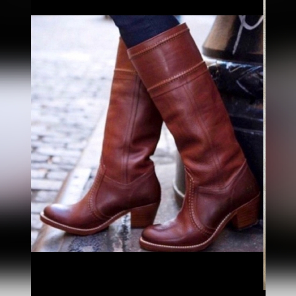 Frye Jane Leather Heeled Boots
